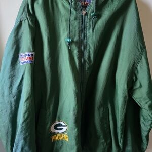 Starter Vintage Green Bay Packers Starter Pro Line Hooded Jacket Flaws Size L